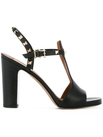 Shop Valentino Garavani Rockstud Sandals - Black