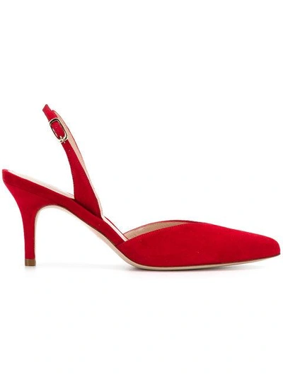 Shop Stuart Weitzman Slingback Pointed Toe Mules