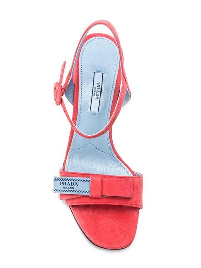 Shop Prada Etiquette Sandals - Red