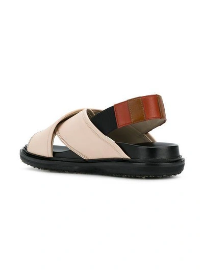 Shop Marni Fusbett Sandals In Neutrals