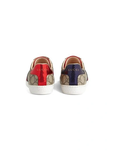 Shop Gucci Ace Gg Supreme Sneakers In Neutrals