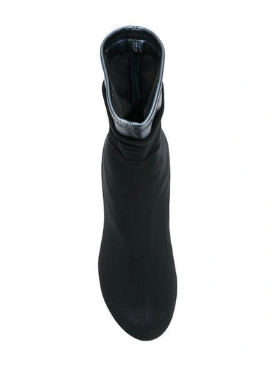 Shop Mm6 Maison Margiela Layered Design Ankle Boots