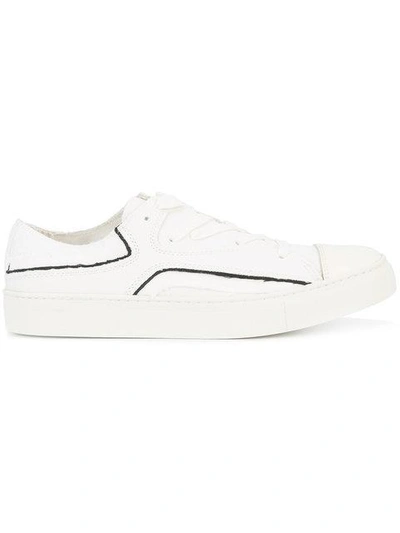 Shop Yohji Yamamoto Layered Sneakers In White