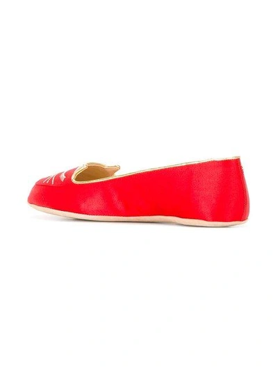 Shop Charlotte Olympia 'cat Nap' Set Aus Seide In Red