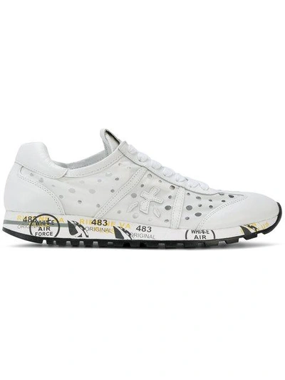 Shop White Premiata Lucy Sneakers