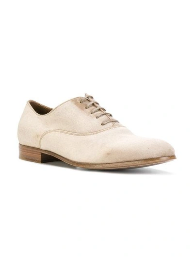 Shop Gianvito Rossi Vittoria Lace-up Shoes In Neutrals