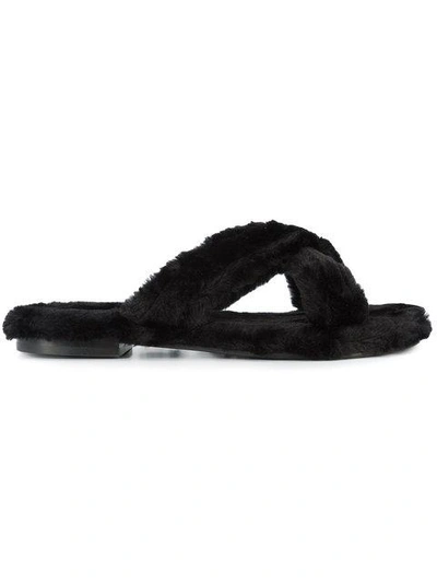 Shop Avec Modération Cross Strap Sandals - Black