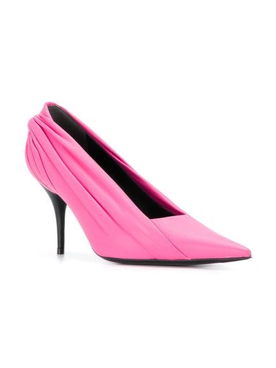 Shop Balenciaga Knife Draped Pumps