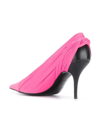 Shop Balenciaga Knife Draped Pumps