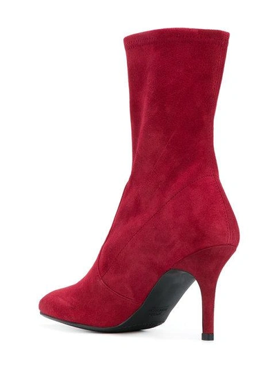 Shop Stuart Weitzman Pointed Toe Boots In Red
