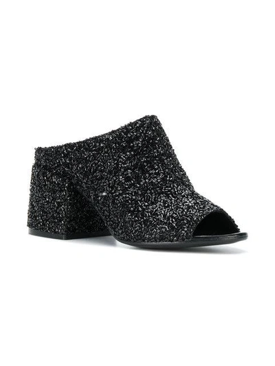 Shop Mm6 Maison Margiela Beaded Mid-heel Mules