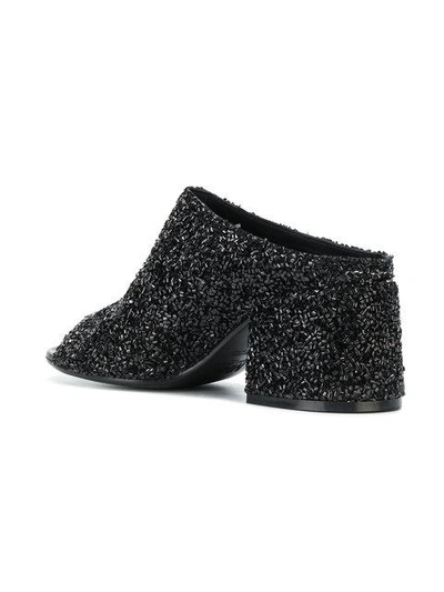 Shop Mm6 Maison Margiela Beaded Mid-heel Mules