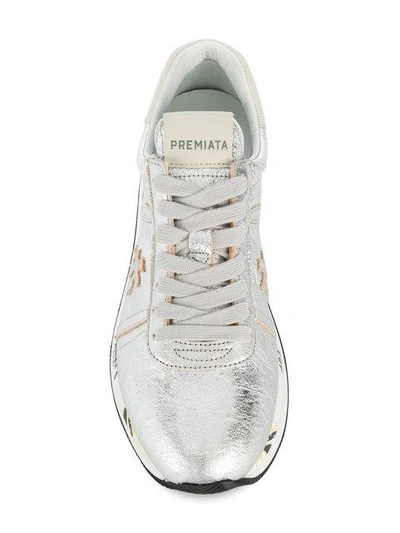 Shop White Premiata Conny Sneakers In Metallic