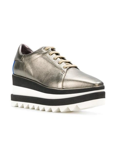Shop Stella Mccartney Sneak-elyse Platform Shoes - Metallic