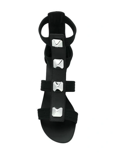 Shop Giuseppe Zanotti Ankle Gladiator Studded Sandals In Black