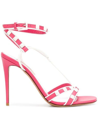 Shop Valentino Garavani Free Rockstud Sandals In Pink