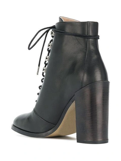 Shop Diesel Hiking Style Heeled Boots In Black