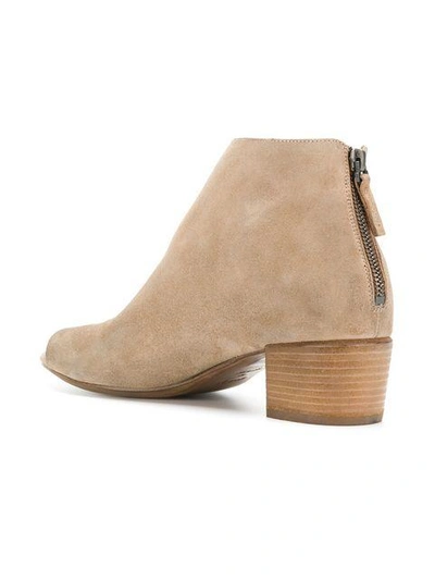 Shop Marsèll Peep Toe Cut-out Ankle Boots In Neutrals