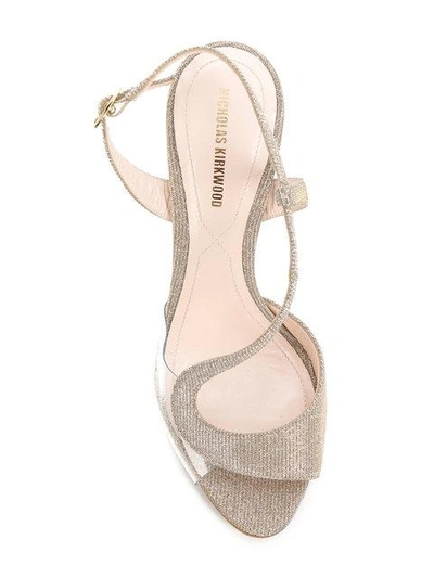 Shop Nicholas Kirkwood Maeva Pearl S Sandals In Metallic