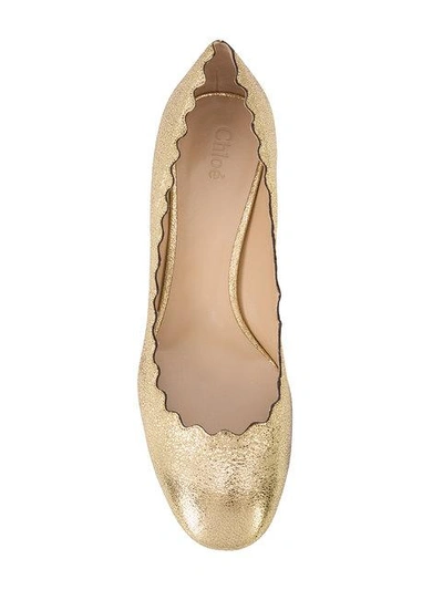 Shop Chloé Lauren Pumps In Metallic