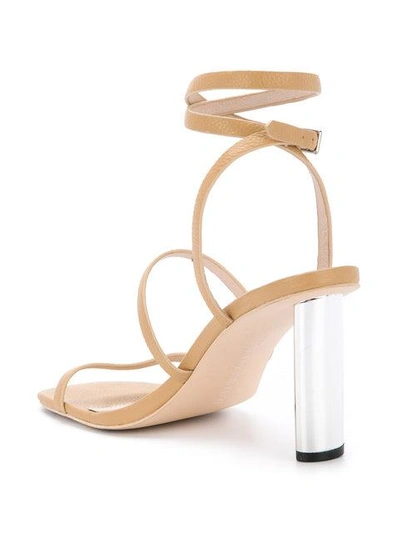 Shop Manning Cartell Natural Selection Heel Sandals In Neutrals