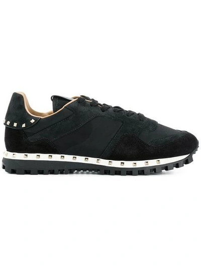 Shop Valentino Garavani Soul Rockrunner Sneakers In Black