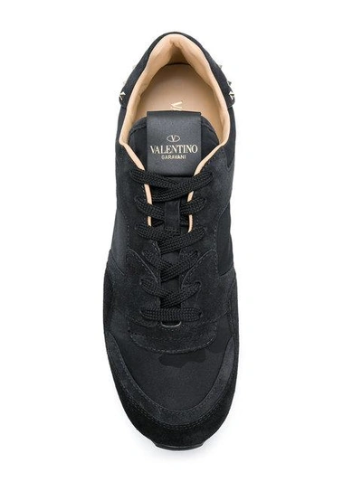 Shop Valentino Garavani Soul Rockrunner Sneakers In Black