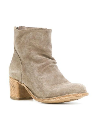 Shop Officine Creative Brushed Ankle Boots In Neutrals