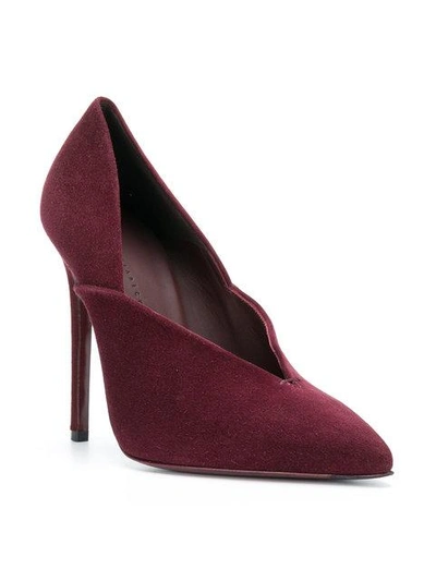 Shop Victoria Beckham Pointed Toe Pumps In Red