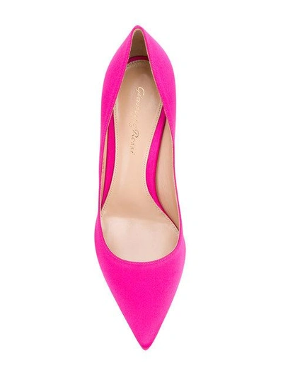 Shop Gianvito Rossi Pointed Toe Pumps - Pink & Purple