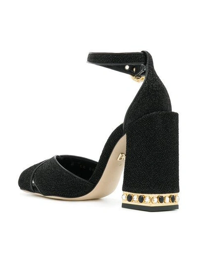 Shop Dolce & Gabbana Block Heel Sandals In Black