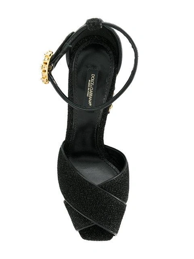 Shop Dolce & Gabbana Block Heel Sandals In Black