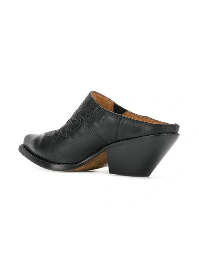 Shop Buttero Slip-on Pointed Mules - Black