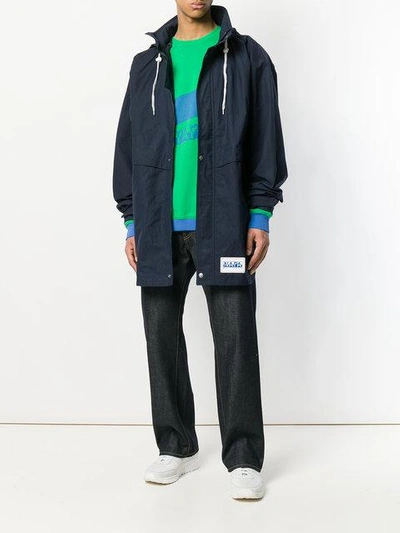 Shop Napa By Martine Rose Adonis Hooded Parka In Blue