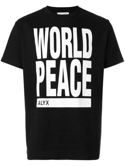 Shop Alyx 1017  9sm World Peace T-shirt - Black