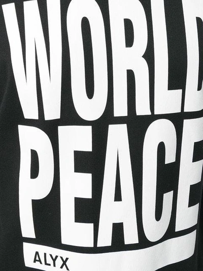 Shop Alyx 1017  9sm World Peace T-shirt - Black