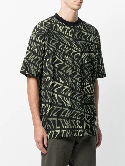 Shop Ktz Camouflage Logo Print T-shirt In Black