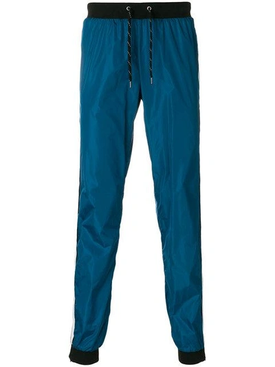 ANDREA CREWS SIDE-STRIPE TRACK TROUSERS - 蓝色