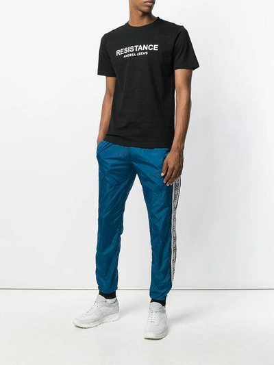 ANDREA CREWS SIDE-STRIPE TRACK TROUSERS - 蓝色