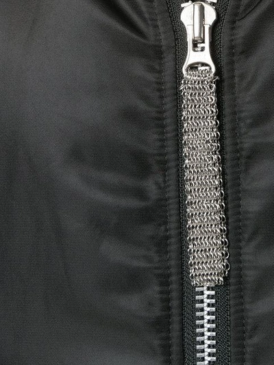 Shop Ktz Chainmail Detail Bomber Jacket In Black