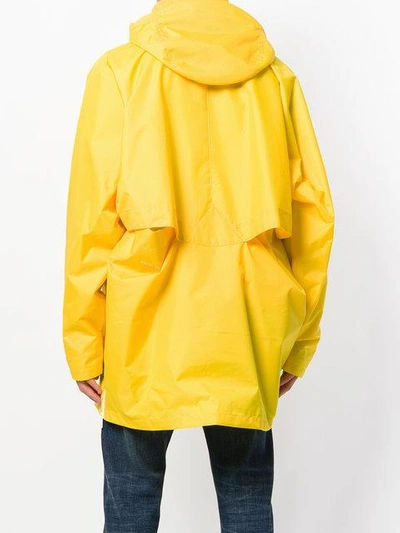 Shop Napa By Martine Rose Oversized Hooded Raincoat  In Yellow