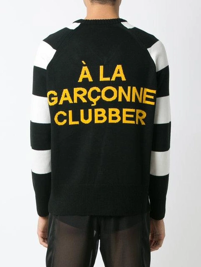 Shop À La Garçonne Knitted Jumper In Black
