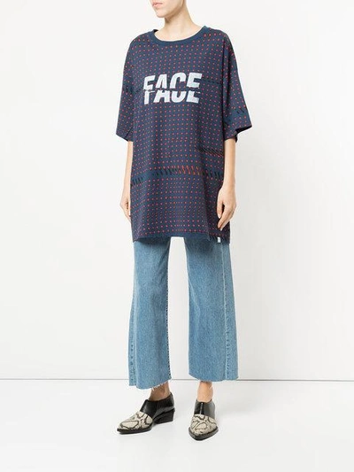 Shop Facetasm Logo Patch T-shirt - Blue