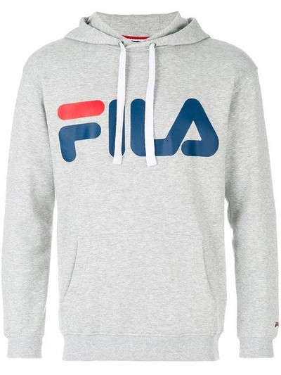 Shop Fila Logo Hoodie - Grey