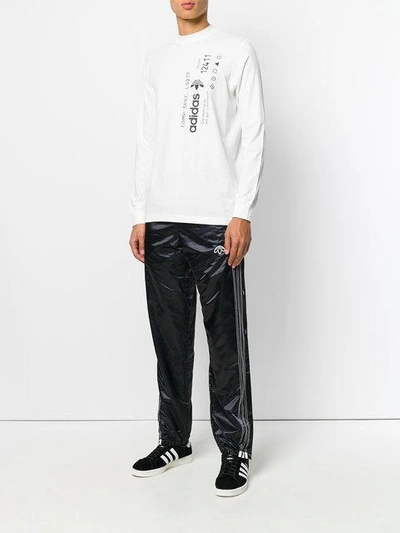 Adidas Originals By Alexander Wang Aw Graphic Long Sleeve Tee In White |  ModeSens