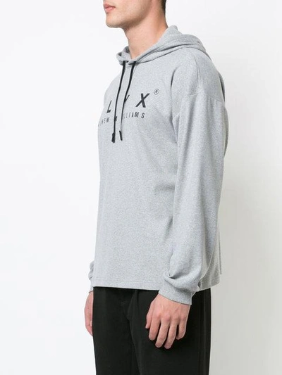 Shop Alyx Logo-print Hoodie In Grey