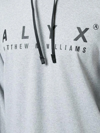 Shop Alyx Logo-print Hoodie In Grey