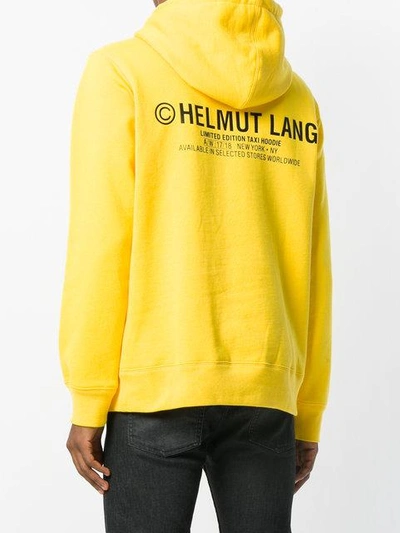 Shop Helmut Lang Taxi Hoodie - Yellow