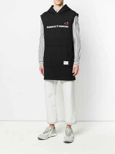 Shop Xander Zhou Sleeveless Hoodie In Black