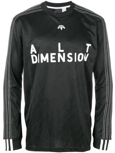 Shop Adidas Originals By Alexander Wang Long-sleeved Soccer T-shirt - Black